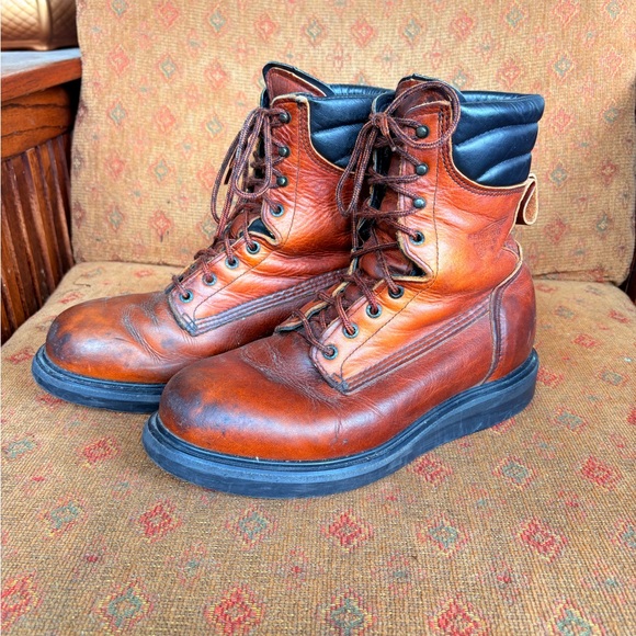 Classic Redwing 402 Brown Leather Men's Work Boots size 10.5 made in USA - Picture 1 of 8